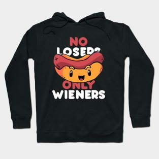 No Losers Only Wieners Kawaii Hot Dog Hoodie